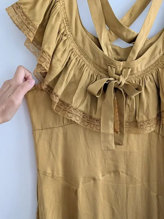 Doen Sicilia Dress in Wheat, NWT, Size M - Picture 13 of 16